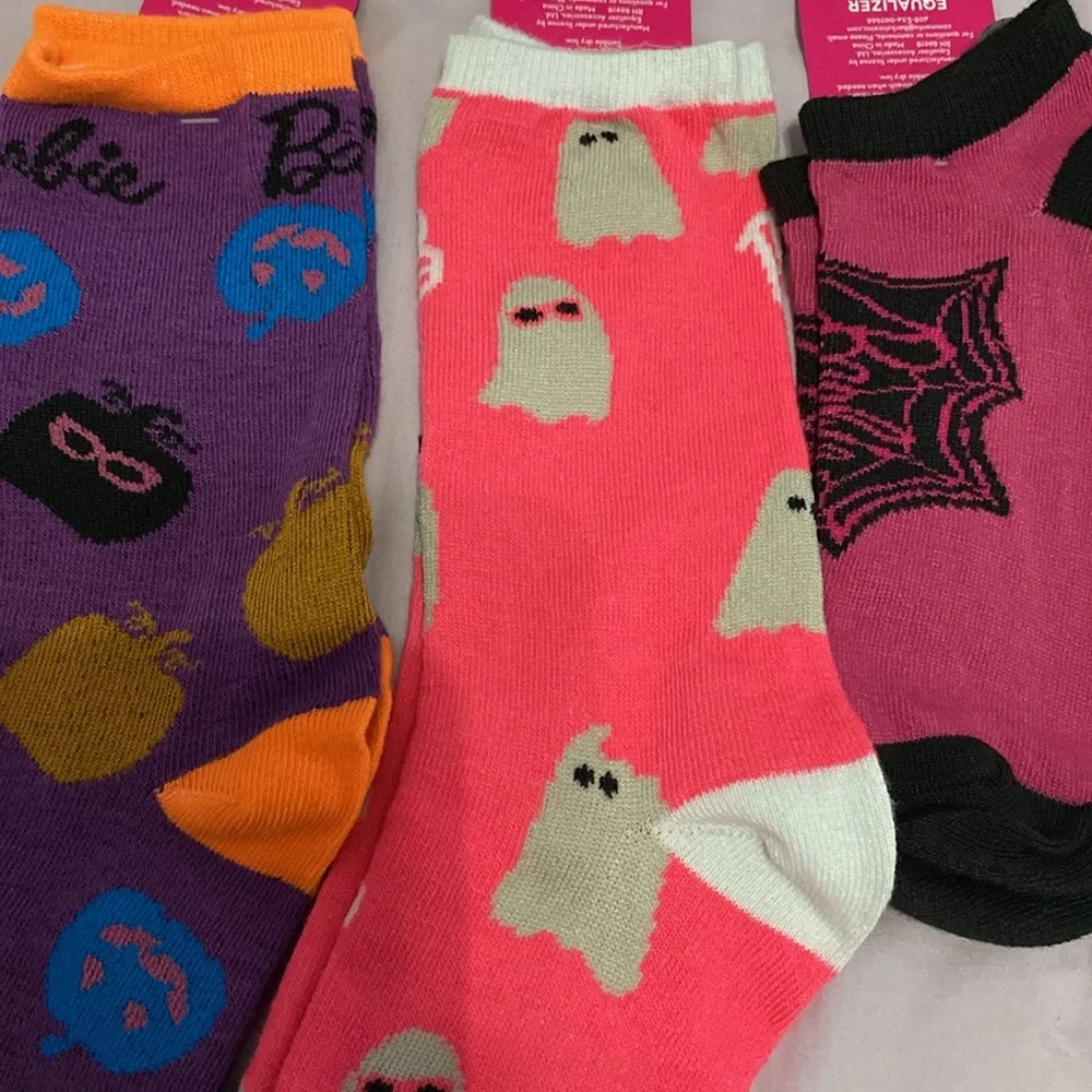 Barbie Halloween Kids Socks Set of 3 NWT